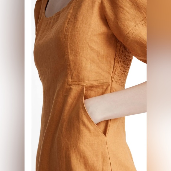 Madewell Maisie linen mini dress with pockets size 2 - Picture 3 of 10